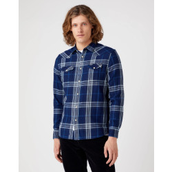 Wrangler Western shirt dark indigo regular fit