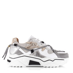 DWRS Label jupiter denim silver/grey lage sneakers dames