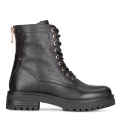 Poelman leren veterboot van leer veterboots dames