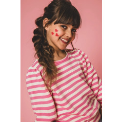 Looxs Revolution Sweater pink stripe voor meisjes in de kleur