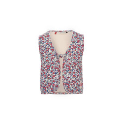 Looxs Revolution Zomer gilet meisjes sweat print aop bloemen multi