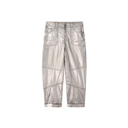 Summum 4s2693-12105 loose tapered pants foil coate