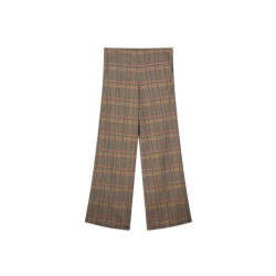 Summum 4s2676-30641 wide leg pants check jacquard