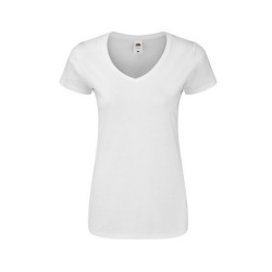 Fruit of the Loom Dames iconic 140 v hals t-shirt