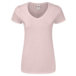 Fruit of the Loom Dames iconisch v hals t-shirt