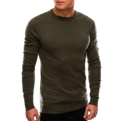 Edoti Sweater heren basic italian olive ed0100dg