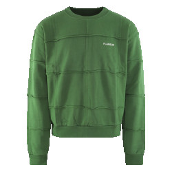 Flaneur Homme Heren cut & sew sweater green