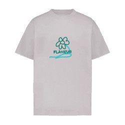 Flaneur Homme Heren flower stalk t-shirt grey