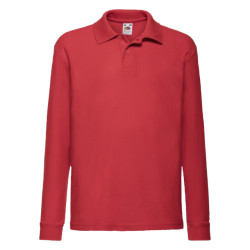 Fruit of the Loom Polo shirt met lange mouwen voor kinderen/kinderen