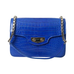 Balenciaga Schoudertas van alligatorleer met ketting