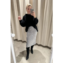 VROUW Limited 6880 sequined velvet skirt