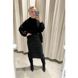 VROUW Limited 6880 sequined velvet skirt