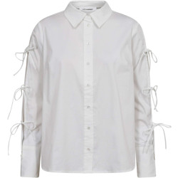 Co'Couture Poppycc tie sleeve shirt white