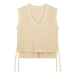 Olaf Hussein Open knit vest spencers w200702