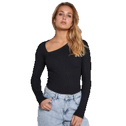 Norr Sherry knit top black -