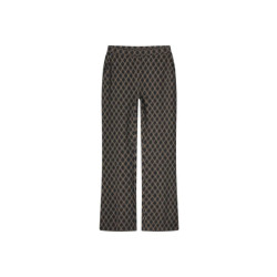 Summum 4s2719-30651 pants diagonal check jacquard