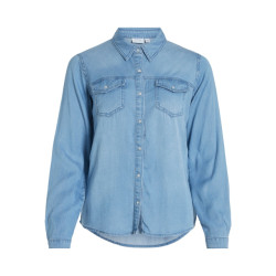Vila vibista denim shirt-noos 14033008 medium blue denim