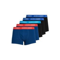 Jack & Jones Heren boxershorts trunks jaclee 5-pack blauw/zwart