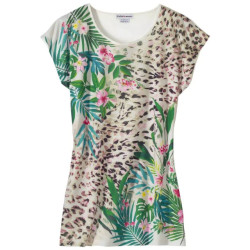 Atlas for Women Dames top met luipaardprint, lang model