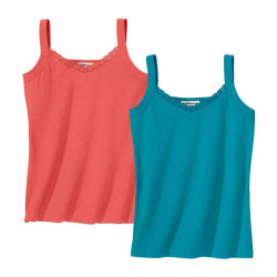 Atlas for Women Dames macram vest top (set van 2)