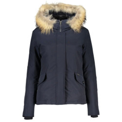 Woolrich Blauw katoenen jassen met capuchon