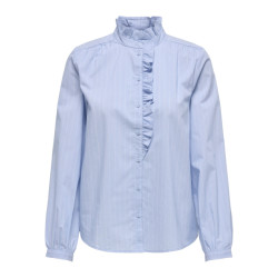 Jacqueline de Yong mio l/s frill shirt wvn 15339240 cashmere blue