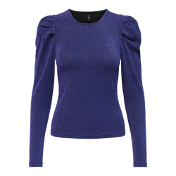 Only Onlrich l/s glitter puff top jrs