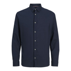 Jack & Jones Jjpierre slub shirt ls navy