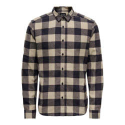 Only & Sons Onsgudmund ls checked shirt noos zand dessin