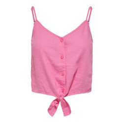 Only Onlcaro strap linen blend knot top -