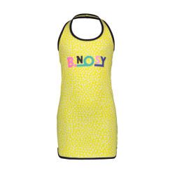 B.Nosy Girls dumbbell dress with dot aop and chest dessin