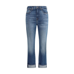 7 For All Mankind Skinny groovy jeans met cuffed onderkant