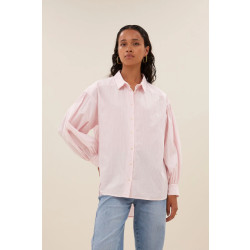 By-Bar Amsterdam 25112069 sarah pink pinstripe blouse