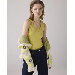 Summum 3s4873-5138 202 rib tanktop cotton rib mimosayellow
