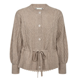 Co'Couture Cc row cable tie cardigan