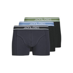 Jack & Jones Heren boxershorts trunks jacteddy 3-pack donkerblauw/zwart