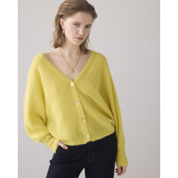 Summum oversized cardigan feather light alpaca knit 7s5897-70005 202 mimosa yellow