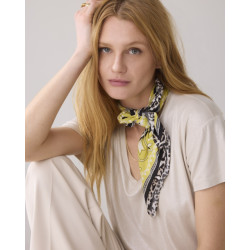 Summum sushi voile printscarfs 8s1021-11939 202 mimosa yellow