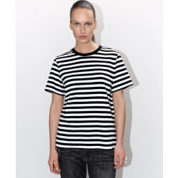 Summum Lyon-30645 986 short sleeve top classic cotton tee black-white