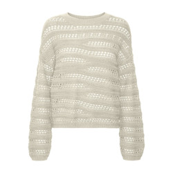 Vero Moda Vmlilja ls o-neck pullover ga ecru