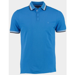 Bos Bright Blue Polo korte mouw brick polo oxford collar 24108br06bo/240 blue