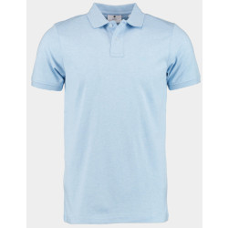 Bos Bright Blue Polo korte mouw fender polo melange 24108fe62bo/210 light blue