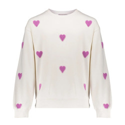 Geisha Zomer sweater meisjes hartjes terry licht / lavendel