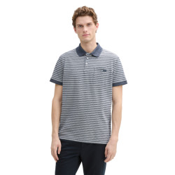 Tom Tailor Fine striped pique polo