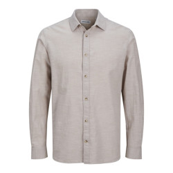 Jack & Jones Jjesummer shirt ls sn beige