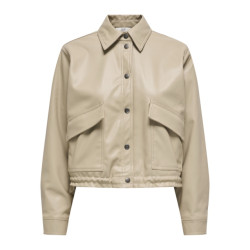 Jacqueline de Yong Jdyalaia ls faux bomber wvn beige