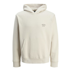 Jack & Jones Jcoconcrete globe sweat hood beige