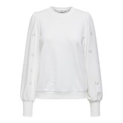 Only Onlfemme ls puff embroidery ub swt off-white