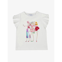 Mayoral Meisjes t-shirt print wit