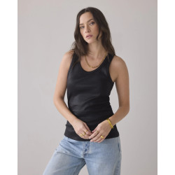 Summum Lisbon-5138 990 rib tanktop cotton rib (3s4873) black